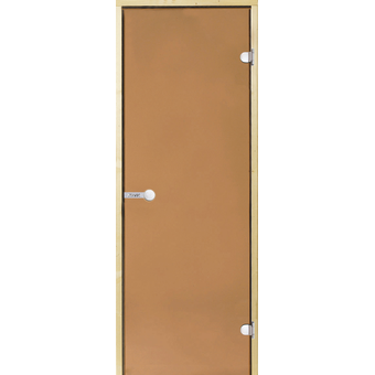 Дверь Harvia STG 8×21 коробка осина, стекло бронза