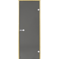 Дверь Harvia STG 9×19 коробка ольха, стекло серое
