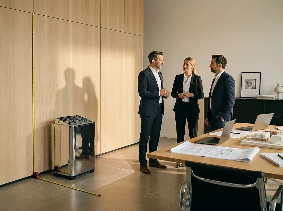 Безопасное расстояние от электрокаменки до деревянных стен