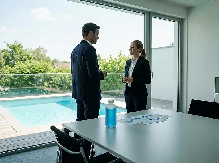 Профилактика появления зелени регулярное применение альгицида жарким летом