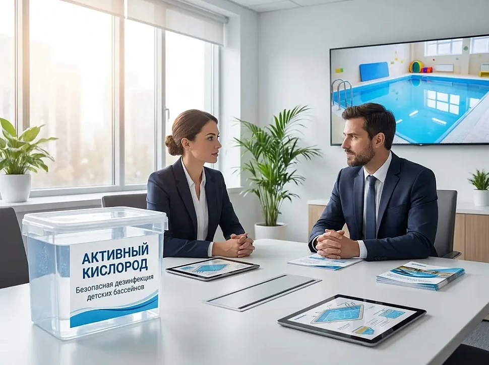 Безопасная дезинфекция детского стационарного бассейна препаратами активного кислорода
