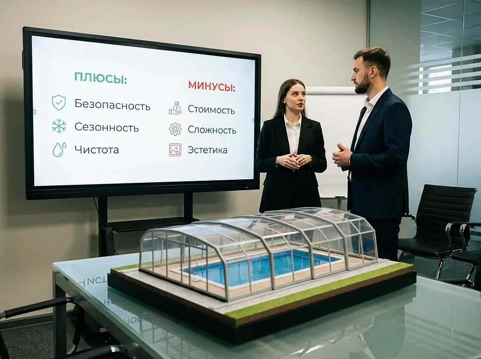 Плюсы и минусы павильонов для уличных бассейнов
