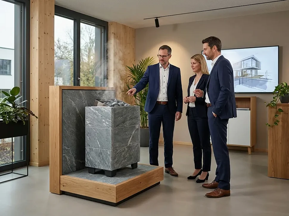 Преимущества электрокаменок в облицовке из натурального камня