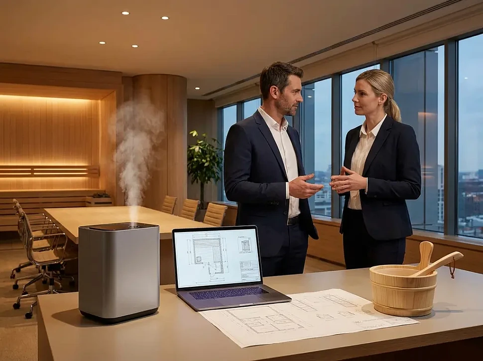 Установка автоматического увлажнителя в домашней электрической сауне