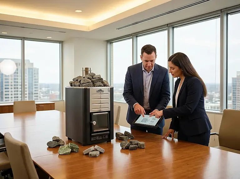 Правильная закладка камней в банную печь марки Эверест