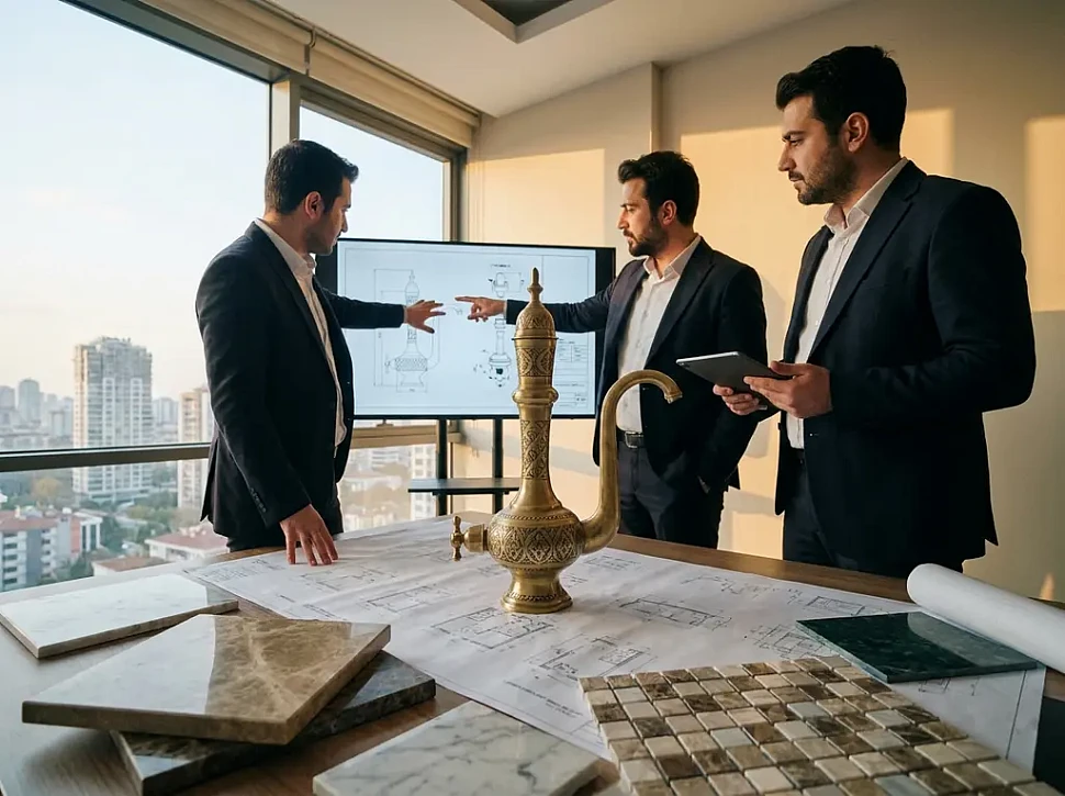 Специфика монтажа кранов для воды в турецкой бане