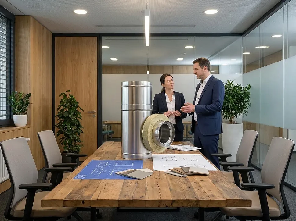 Проходной узел для дымохода бани через деревянное перекрытие