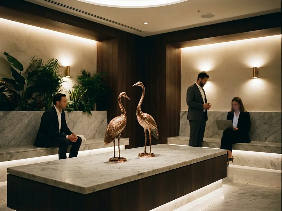 Традиционные турецкие краны в современном интерьере хаммама