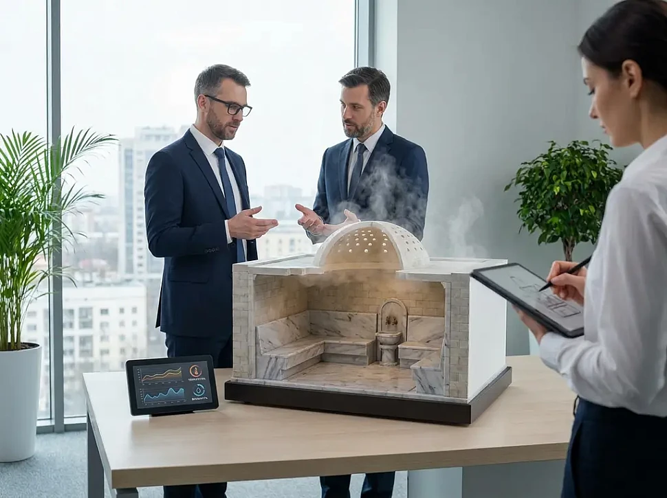 Правильный температурный режим и влажность в классическом хаммаме