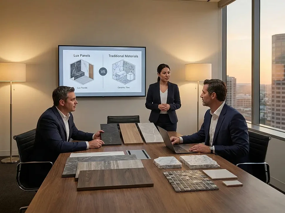 Панели Lux Panels против традиционных материалов для хаммама