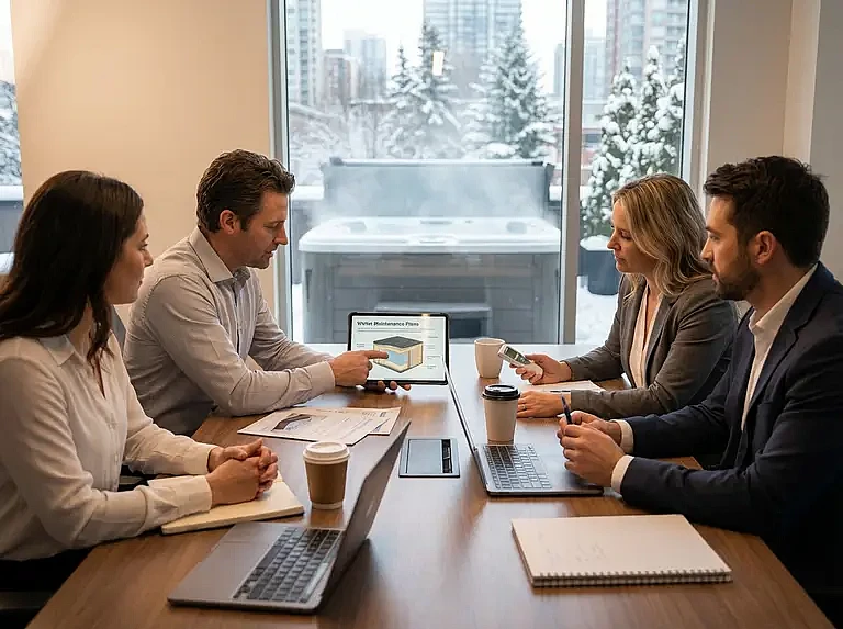 Зимняя эксплуатация гидромассажного бассейна на улице