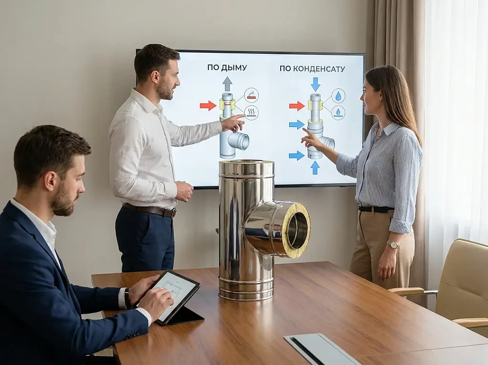 Как собрать сэндвич трубу по дыму или конденсату