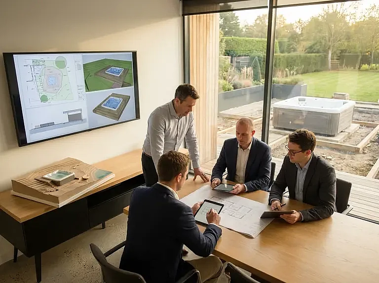 Подготовка площадки под тяжелый уличный спа бассейн