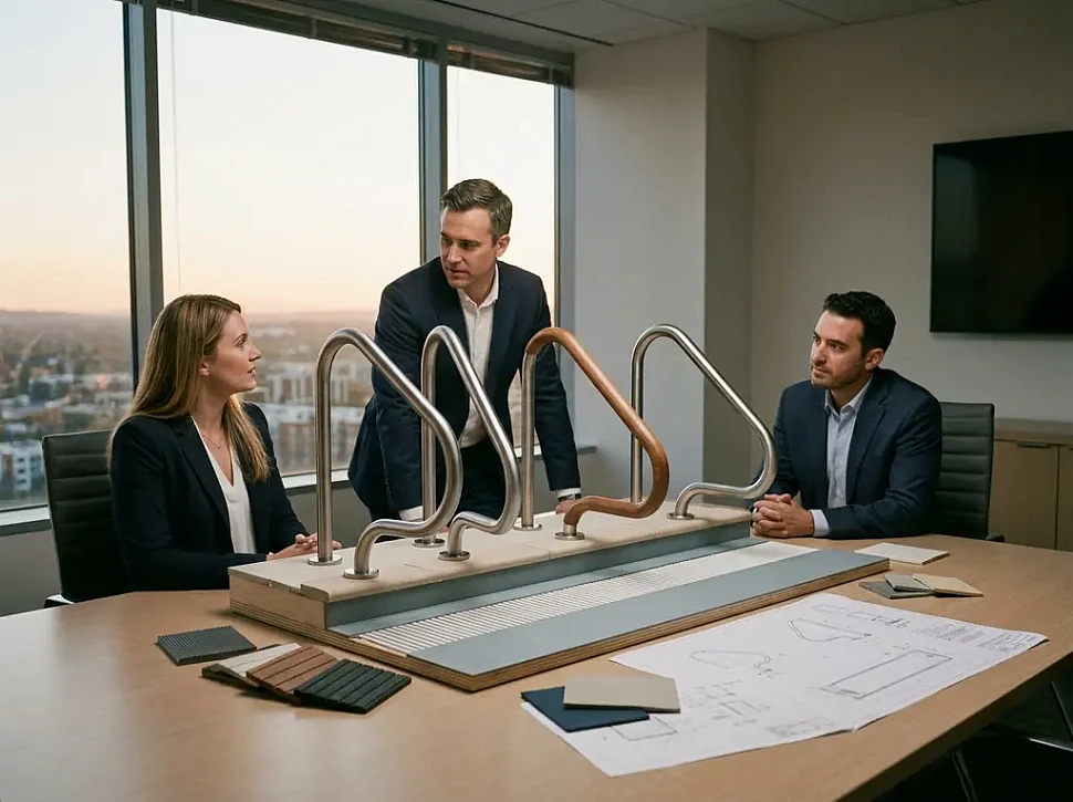 Выбор удобных поручней для безопасного спуска в воду для бассейна