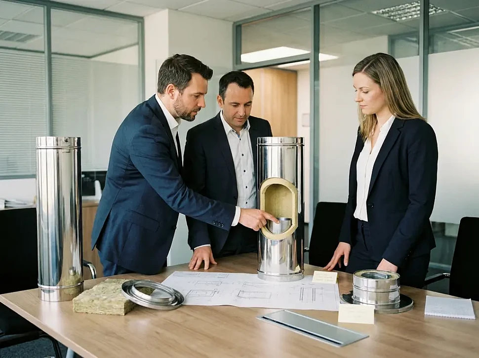 Особенности теплового расширения двухконтурных дымоходов при сильном нагреве