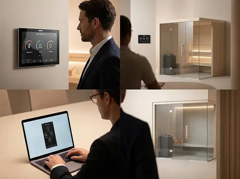 Умное управление турецкой баней с пультами от Harvia