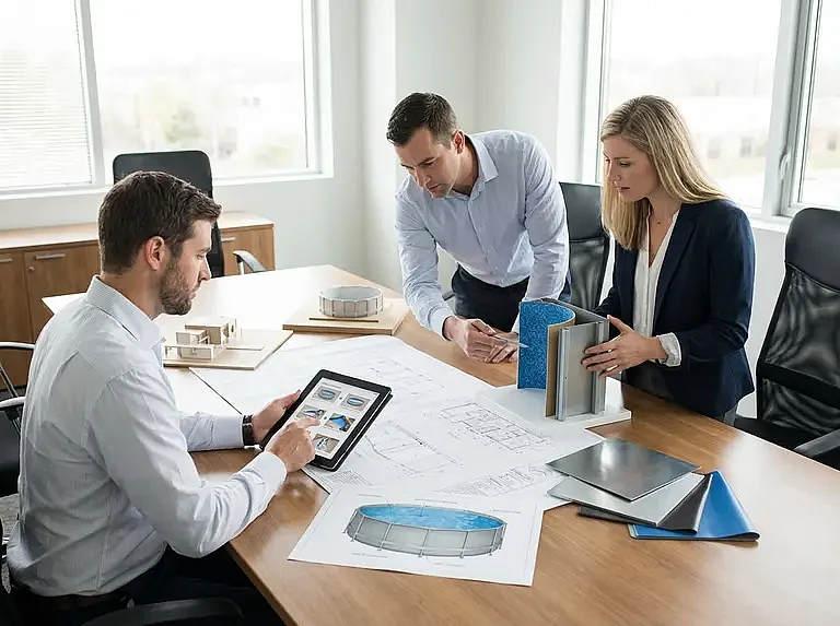 Установка стального сборного бассейна пошаговая инструкция