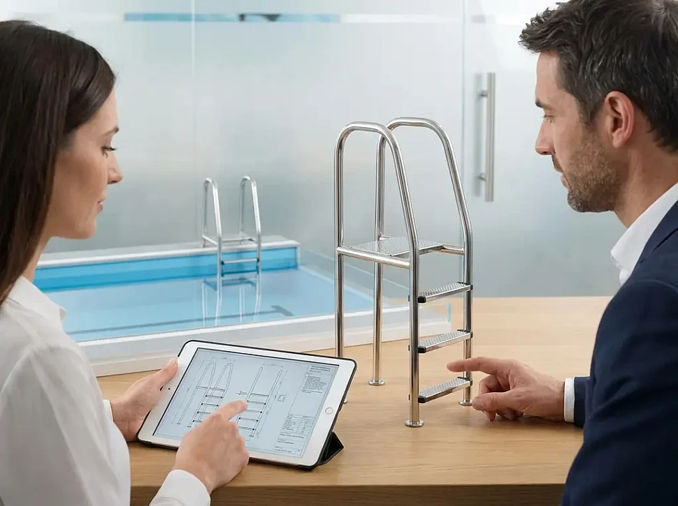 Требования безопасности к лестницам общественных плавательных бассейнов