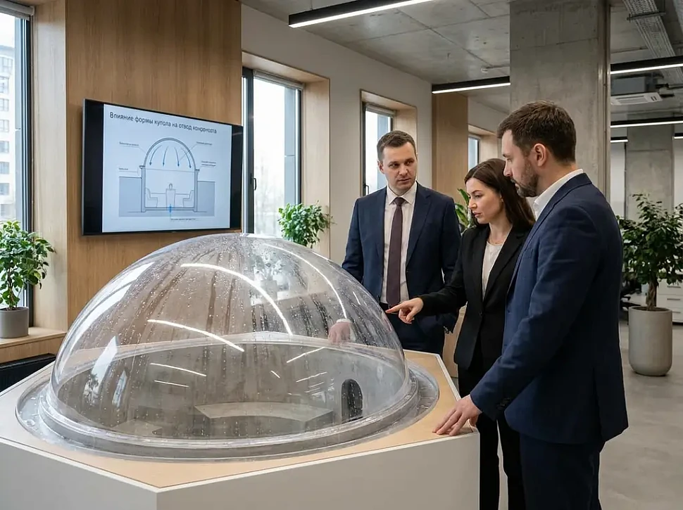 Отвод конденсата почему форма купола критична для хаммама