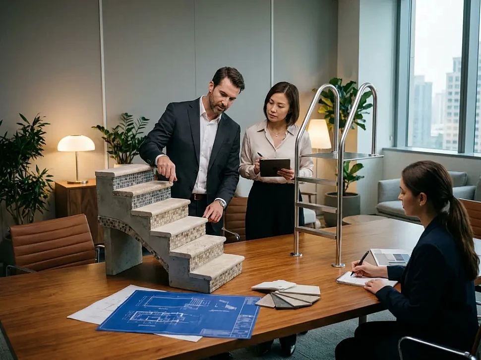 Римская лестница или металлическая что лучше для бассейна