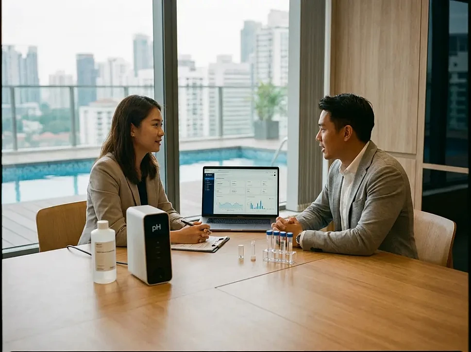 Зачем нужен регулятор pH воды в частном бассейне