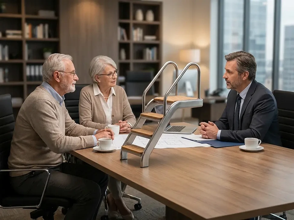 Как выбрать лестницу для бассейна пожилым людям