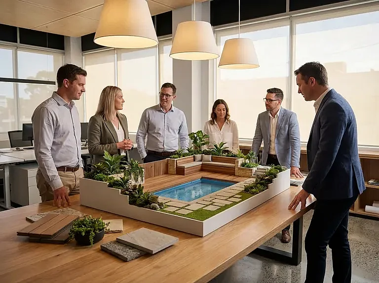 Варианты красивой отделки зоны вокруг уличного сборного бассейна