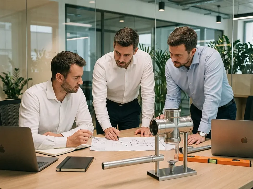 Конструкция и монтаж ревизионного тройника с отводом конденсата