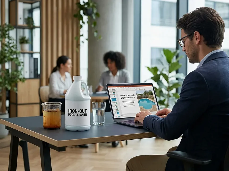 Ржавая вода в бассейне как убрать железо химией