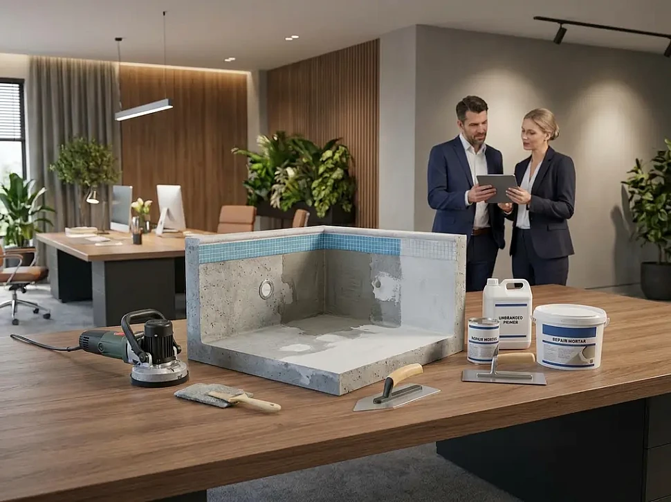 Как подготовить бетонную чашу бассейна к нанесению гидроизоляции