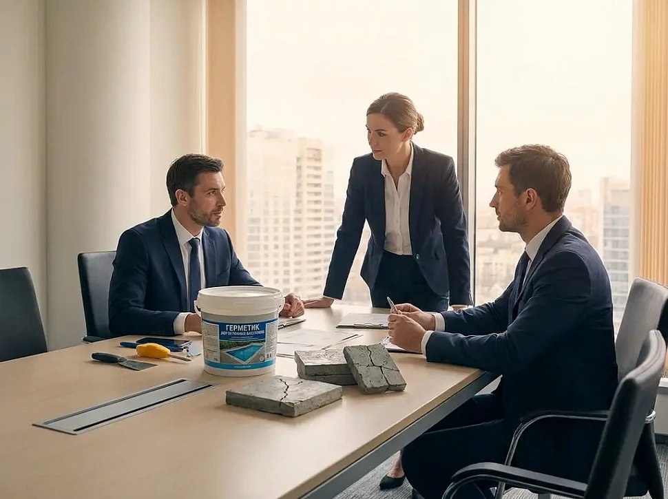 Герметизация швов и трещин в старом бетонном бассейне