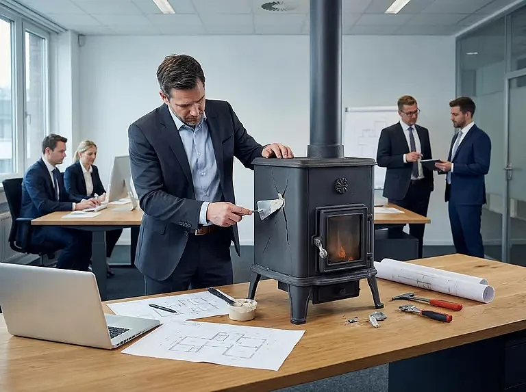 Ремонт трещин в чугунной банной печи своими руками