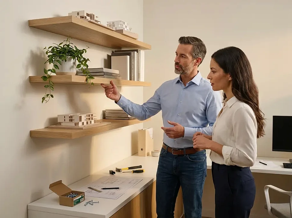 Как крепить доски для полков надежным скрытым способом