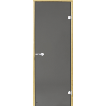 Дверь Harvia STG 8×21 коробка ольха, стекло серое