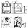 Чугунная печь для бани ЭТНА Стандарт 24 (Панорама) "М" Закрытая каменка
