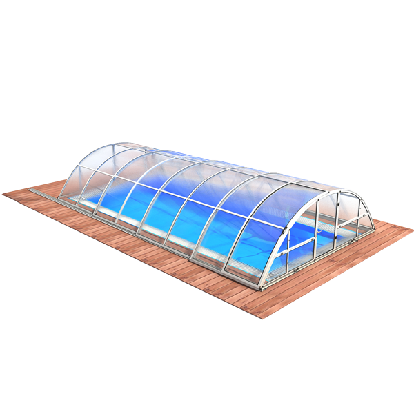 Павильон для бассейна Klasik C (5 модулей) цвет каркаса Антрацит непрозрачный поликарбонат