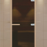Дверь для сауны ALDO серия КОМПЛЕКС, стекло бронза матовое 700*2000