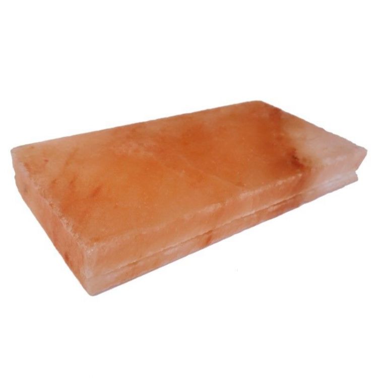 Плитка из гималайской соли 200х100х25мм шлифованная с пазом