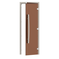 Дверь SAWO 741-3SGA-R-1 (7/19, осина, без порога, правая, изогнутая ручка)