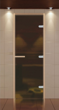 Дверь для сауны ALDO серия КОМПЛЕКС, стекло бронза матовое 800*1900