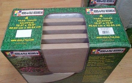 Плитка тротуарная пластиковая 40х40см бежевая (дерево) Vinyl Works