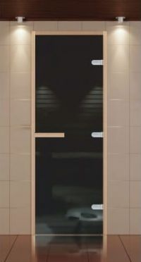 Дверь для сауны ALDO серия КОМПЛЕКС, стекло графит матовое 800*2100