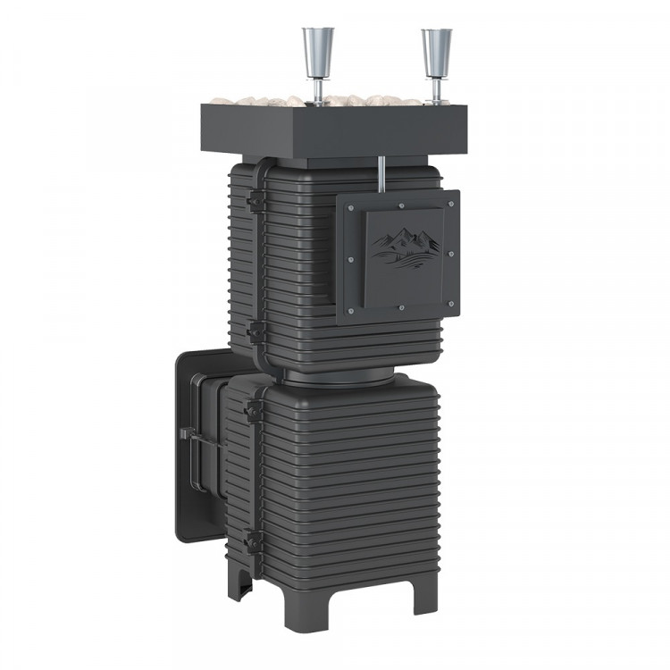 Печь для бани Эверест "Легкий пар Профи" под обкладку (чугунная закрытая каменка)