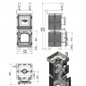 Печь для бани Эверест "Легкий пар Профи" под обкладку Б/В (чугунная закрытая каменка)