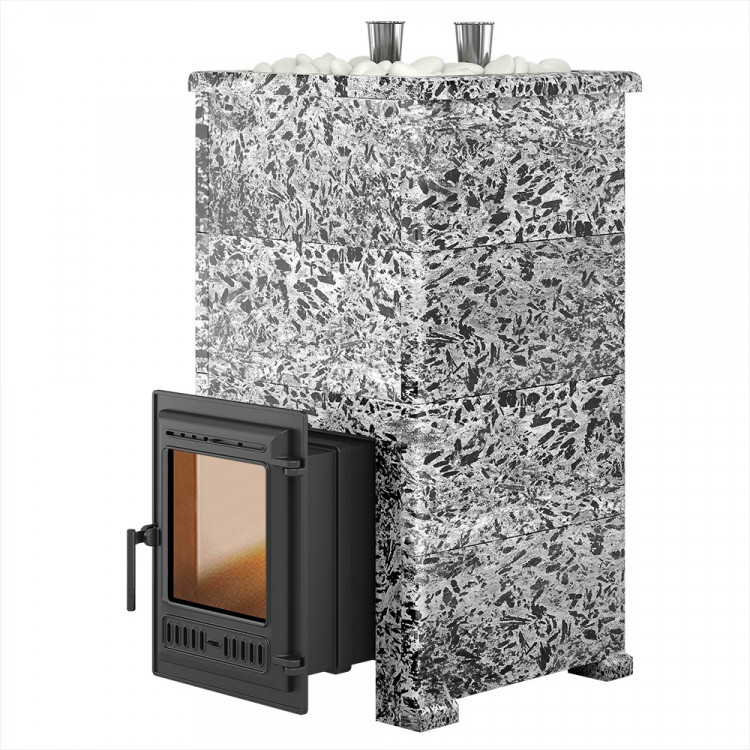 Печь для бани Эверест "Steam Master 44 ЧУГУН" Пироксенит Элит, S-40 Печь для бани Эверест "Steam Master 44 ЧУГУН" Пироксенит Элит, S-40