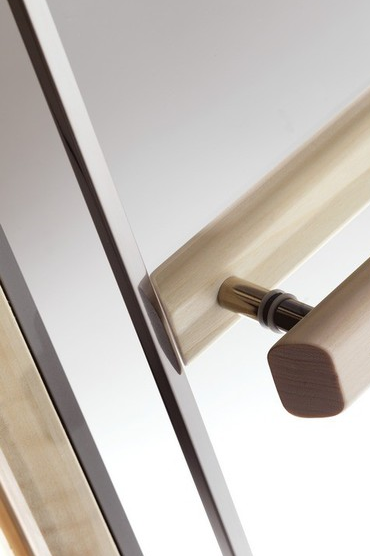 Дверь для сауны ALDO серия КОМПЛЕКС, стекло графит 800*1900