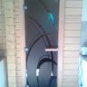 Дверь для сауны ALDO серия КОМПЛЕКС, рисунок "Арабика" стекло бронза
