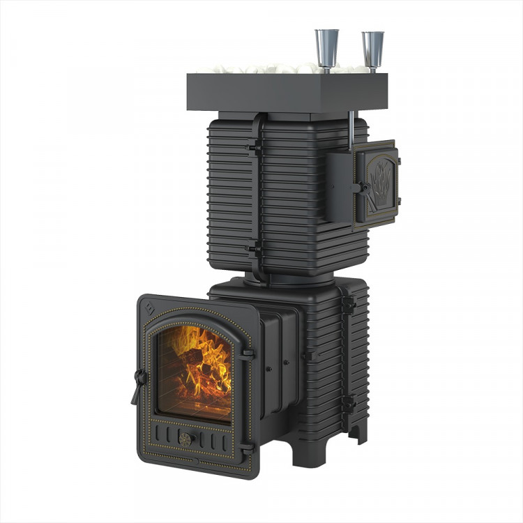 Печь для бани Эверест "Легкий пар Профи" под обкладку (по-серому)