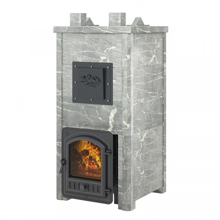 Печь Эверест "Легкий пар Профи" каменка из чугуна, Талькохлорит, S-50 мм Печь Эверест "Легкий пар Профи" каменка из чугуна, Талькохлорит, S-50 мм