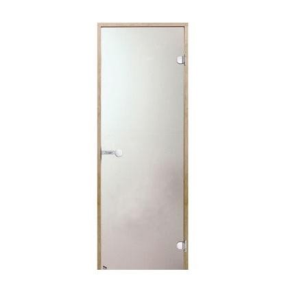 Дверь Harvia STG 7×19 коробка ольха, стекло сатин